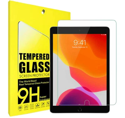 Tempered Glass Film Screen Protector For Apple iPad 1 2/ 3 Air 10.5 Pro 9.7 10.2 - Image 1 of 4