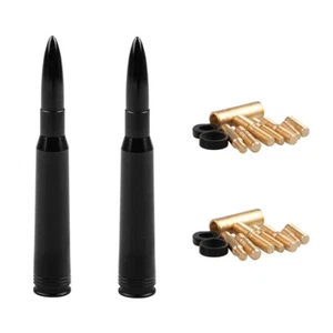 2pcs 50 Cal Black Bullet Antenna For Ford F150 F250 F350 F450 F550  1997-2019 - Picture 1 of 7