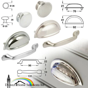 Hafele Henrietta Cup Pull Handle Knob Range Kitchen Cabinet Cupboard Drawer Door - Picture 1 of 15