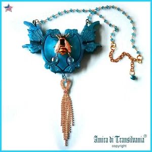 Luxury Jewellery Womens Jewel Necklace Pendant Honey Bee Nest Jewelry Blazon Bib - Picture 1 of 24