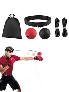 Boxing Fight ball Punch Exercise Head Band Reflex Speed training UK . - Picture 1 of 8
