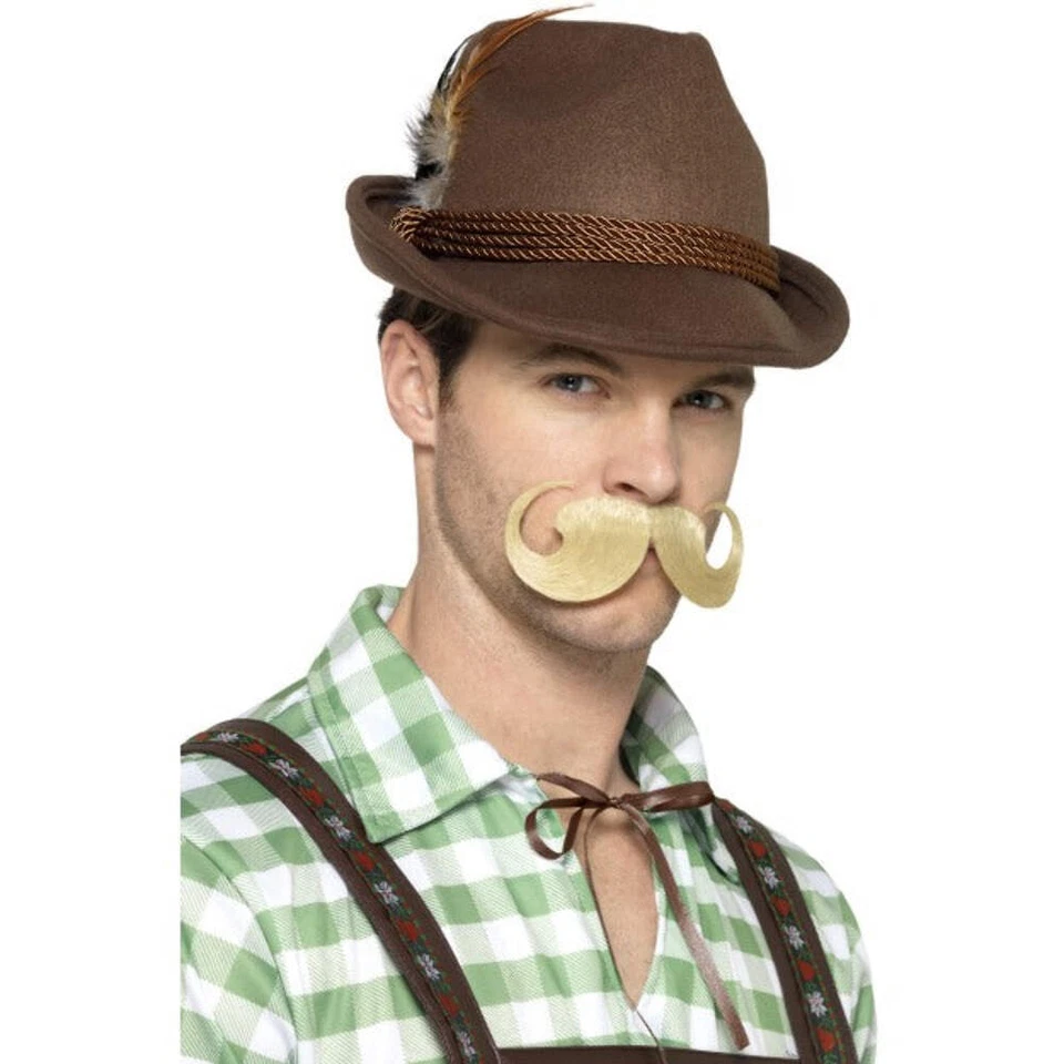 Oktoberfest Bavaro Trenker Sombrero Marrón Con Pluma Para Hombres Vestido Elegante Sombrero Nuevo Foto 1 de 1