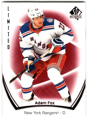 Adam Fox 2021-22 SP Authentic Limited Red #99 New York Rangers - Image 1 of 2