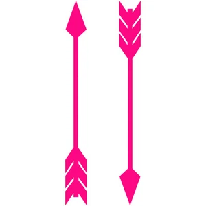 2x Feather Arrow 6" Vinyl Decal Car Window Wall Sticker Car Tribal Nursery - Picture 1 of 26