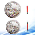 4pcs Glitter Sequin Beach Balls Round Transparent PVC Balls Funny Water Play