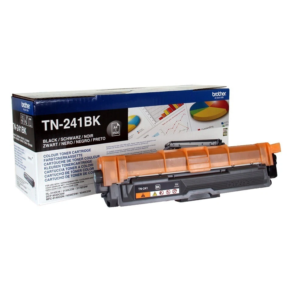 Toner Brother TN241 BK Originale Stampante Laser HL3140 MFC9140 MFC9330 - 9340