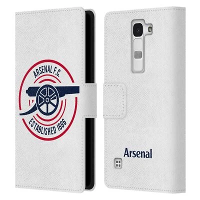 OFFICIAL ARSENAL FC CREST AND GUNNERS LOGO LEATHER BOOK CASE FOR LG PHONES 2 - Image 1 of 4