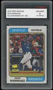 Tarjeta #18 Julio Rodríguez 2023 Topps Heritage 1er Grado 10 All-Star Rookie Cup - Imagen 1 de 1