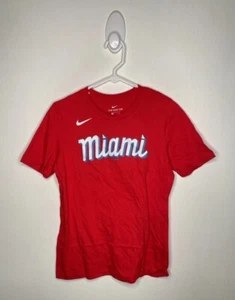 Nike Miami Marlins Shirt Boys Sizes Brian Anderson Red Baseball - Picture 1 of 4