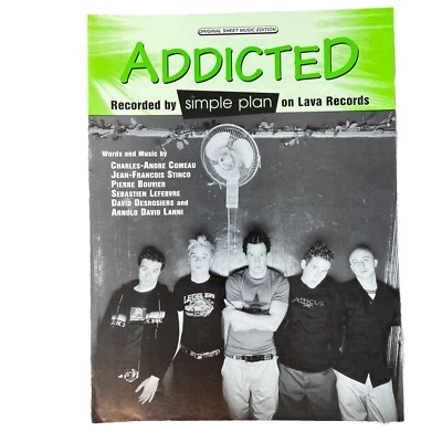 Addicted Sheet Music Piano Vocal Guitar Simple Plan New Hal Leonard - Image 1 of 4