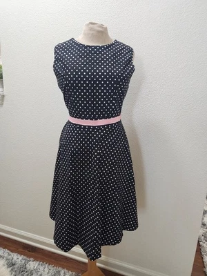 Black & white polka dot dress, 1950s vintage style rockabilly  - Image 1 of 4