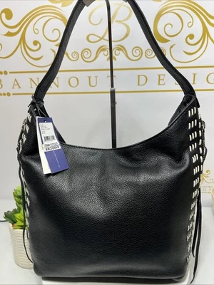 Bolso de Mano Hobo Rebecca Minkoff Bryn Damas Mediano Cuero Negro (HU17ETLH41) Foto 1 de 4