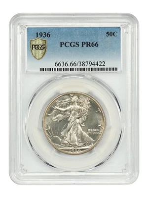 1936 50C PCGS PR66 - Walking Liberty Half Dollar - Image 1 of 4