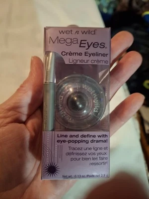 ONE (1) Wet N Wild MEGA EYES Creme Eyeliner # 886 BLACK Full Size NEW IN BOX - image 1 of 4