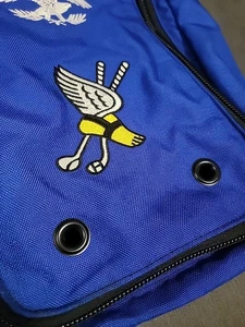 RARO! First American Cordura Fabric sacca da golf piede alato USA FATTA A MANO CERNIERA PESANTE - Foto 1 di 12