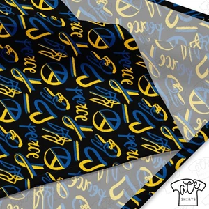 Ukraine Friedenssymbole Bandana, Erwachsene & kleine Haustiergrößen - Bild 1 von 7
