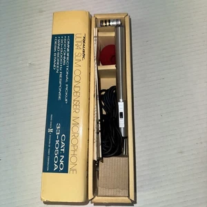 Vtg Realistic Ultra Slim Condenser Mic : Complete In Box W/ Directions: 33-1050A - Picture 1 of 2