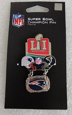 🔥 NFL NEW ENGLAND PATRIOTS SUPER BOWL LI CHAMPIONSHIP ~ PATRIOTS vs FALCONS PIN - Image 1 of 4