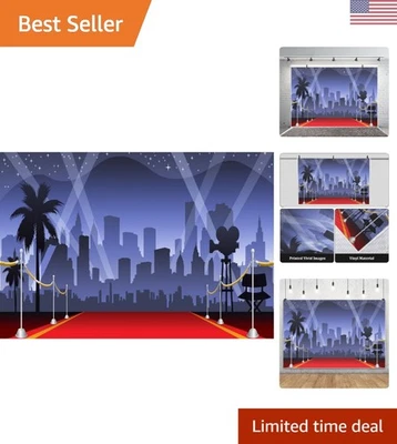 Vibrant 10x7ft Red Vinyl Backdrop for Memorable Celebrations and Portraits - Image 1 of 4