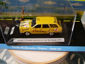 RENAULT 12 BREAK JAUNE ASSISTANCE TOUR DE FRANCE Norev 1971 Boite 1/43 - Imagen 1 de 4