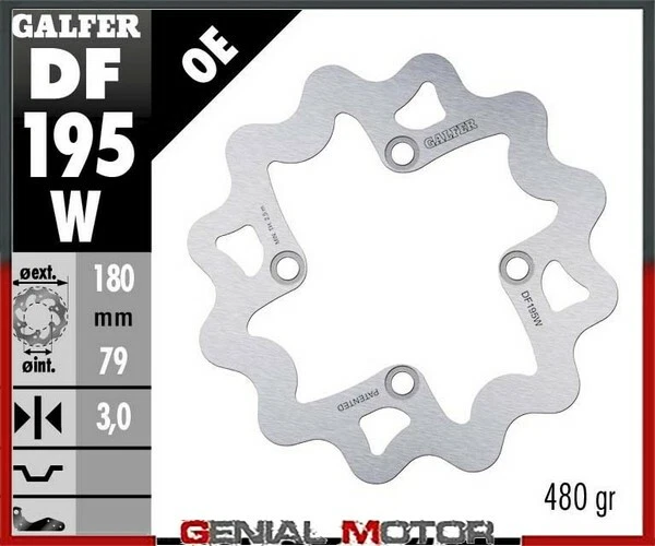 Galfer Disco Freno Anteriore Wave Fixed 180X3mm Suzuki Rm 65 2003 Foto 1 de 1