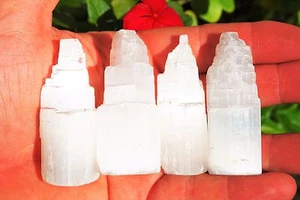 [4pcs] 2.5" Selenite Crystal Towers of Divine Mind™ Healing POWER: ZENERGY GEMS™ - Picture 1 of 11