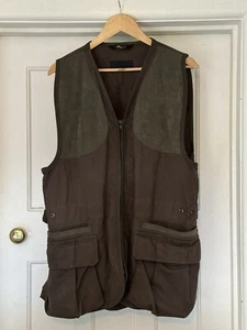 Laksen Mens Shooting Vest Jacket Size M Green Great Condition - Picture 1 of 8