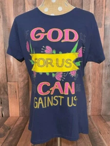 Christian Tee Shirt IF GOD IS FOR US Short Sleeve Shirt XL - Picture 1 of 4