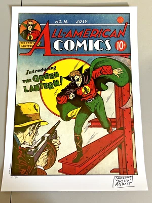Litografía All American Comics #16 Green Lantern PP 7/10 firmada Shelly Moldoff Foto 1 de 4