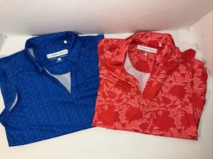 Set Of 2 Pebble Beach Dry Luxe Performance Womens Sleeveless Shirt Size XS Blue - Picture 1 of 12