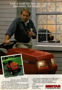 1989 Vintage Print Ad Sentar Red Lawn Tractor Look it would have been easy spend - Picture 1 of 2