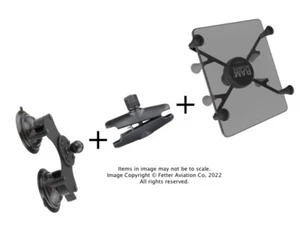 RAM Dual Suction Cup X-Grip Mount for iPad Mini, Other 7"-8" Tablets - Picture 1 of 6