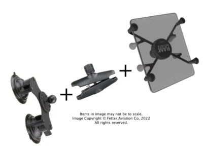 RAM Dual Suction Cup X-Grip Mount for iPad Mini, Other 7"-8" Tablets - Image 1 of 4