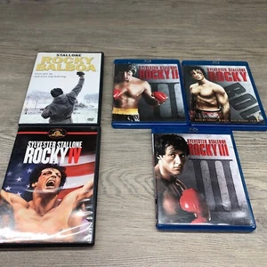 Rocky Blue Ray, DVD Lot. 1,2,3 On Blue Ray. Rocky 1,4 On DVD  - Picture 1 of 3