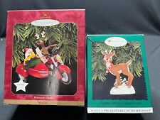 1996 Rudolph & 1997 Motorcycle Chum - Lighted Magic Hallmark Christmas