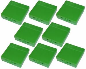 NEW MTM 100 Round Flip-Top 40/45/10MM Cal Ammo Box - Green (8 Pack)