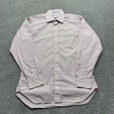 VINTAGE Burberrys London Shirt Adult 14 1/2 White Striped 2-Ply Cotton 90s Mens - Image 1 of 4