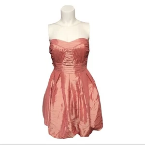 Romeo & Juliet Couture Midi Party Formal Dress Pink Bubble Sweetheart Sleeveless - Picture 1 of 12