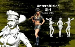 Kit Modelo de Figura de Resina 1/16 Suboficial Alemán Sexy Niña Tanque Segunda Guerra Mundial Sin Pintar - Imagen 1 de 1