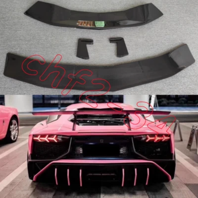 For Lamborghini Aventador LP700 Real Carbon SV style Rear Trunk Spoiler Lip Wing - Image 1 of 4