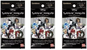 Disney Twisted Wonderland Metal Card Collection Pack Ver. 3 paquetes Bandai - Imagen 1 de 2