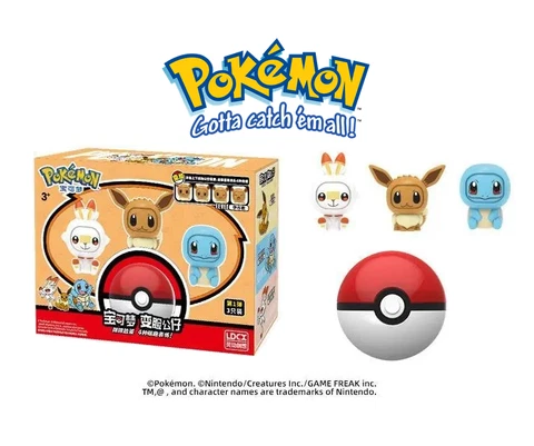 Officially Licensed Pokémon Eevee Scorbunny Squirtle Face Changers - BRAND NEW Cover