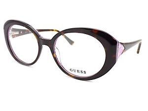 Guess Glasses Frame Dark Brown Havana Lilac 52mm Spectacles GU2746 056