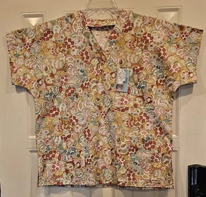 Scrub Top Easter Fancy Eggs Homemade NEW! Medium - Picture 1 of 4