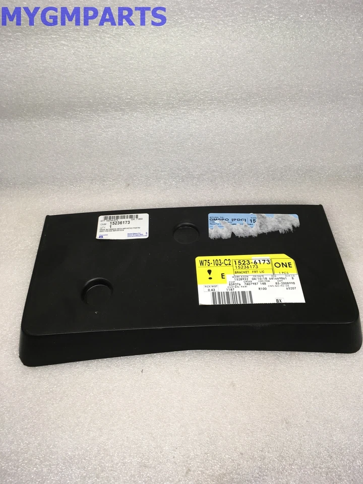 SUPORTE DE MONTAGEM DE PLACA FRONTAL CHEVY CORVETTE 2005-2013 NOVO FABRICANTE DE EQUIPAMENTO ORIGINAL 15236173 - Imagem 1 de 3