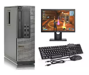Fast Dell Computer Desktop PC Intel Core i5 19 " Screen 16 GB HDD+SSD Windows 10 - Picture 1 of 6