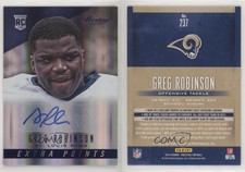 2014 Panini Prestige Extra Points Blue Signatures Greg Robinson Rookie Auto RC