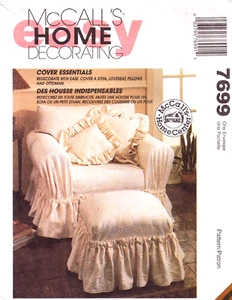 McCall's 7699 ~ Cover Essentials ~ Sofa, Loveseat, Pillows and Ottoman - Picture 1 of 6