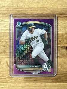 2025 Bowman NICK KURTZ PURPLE MOJO PROSPECT REFRACTOR /299 ATHLETICS - Bild 1 von 3