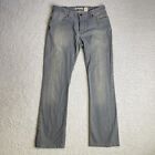 John Varvatos USA Wight Jeans Mens 32x29 Gray Stretch Denim Skinny Straight Y2K
